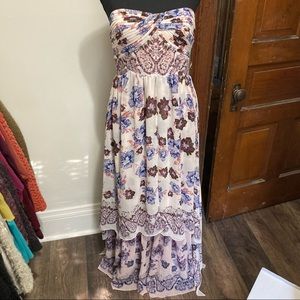 Free People chiffon floral maxi dress